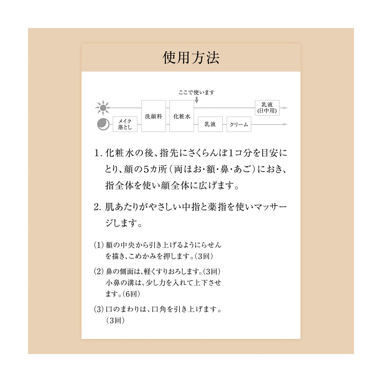 フェースエフェクト　マッサージ