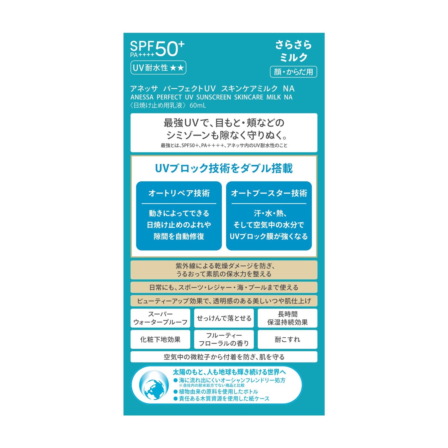 パーフェクトＵＶ　スキンケアミルク　ＮＡ